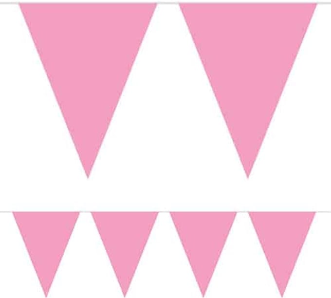 Folat - Mini vlaggenlijn licht roze 3 meter