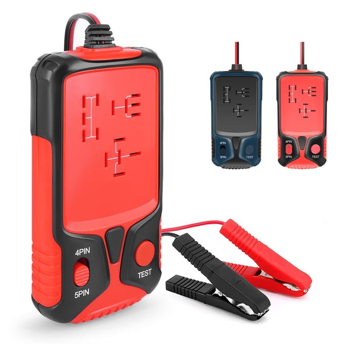 Auto relaistester, 12V accutester, universele auto relais diagnosetool spanningsdetector zwart