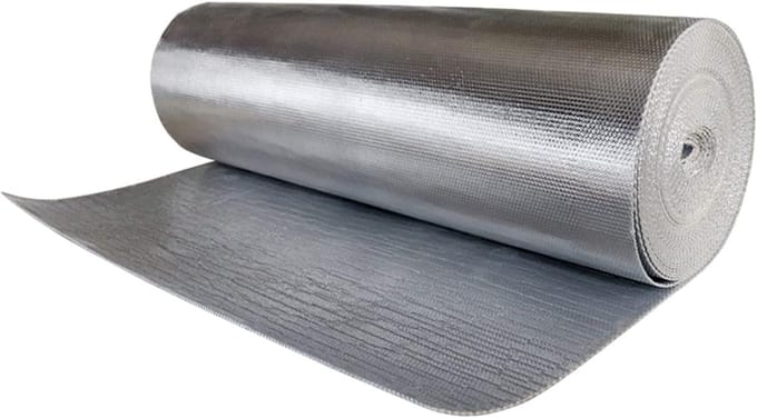 Isolatie Folie - Radiator Reflectie - Energie Besparen - Dubbele Bubble Structuur - Waterdicht - Zilver