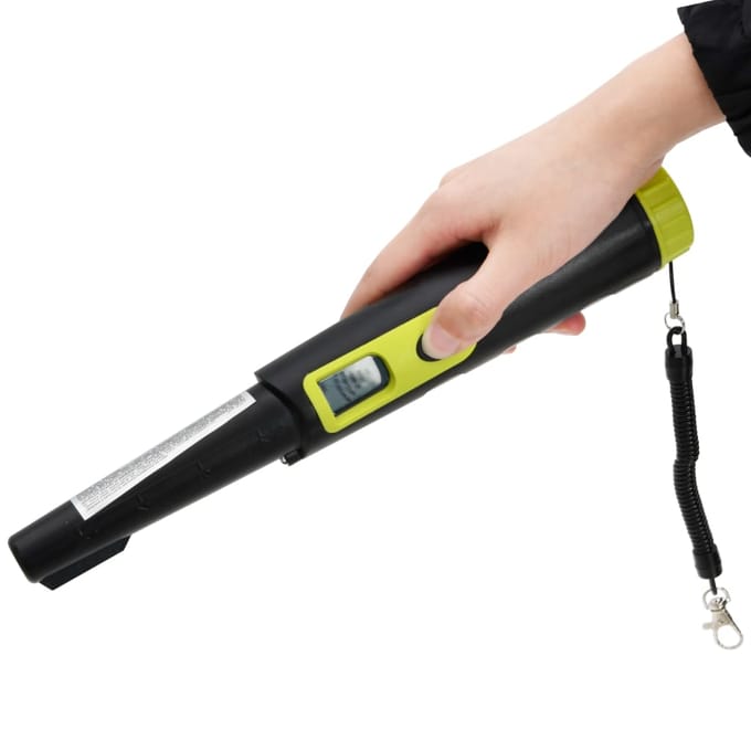 vidaXL - Pinpointer - metaaldetector - met - LCD-scherm - zwart - en - geel