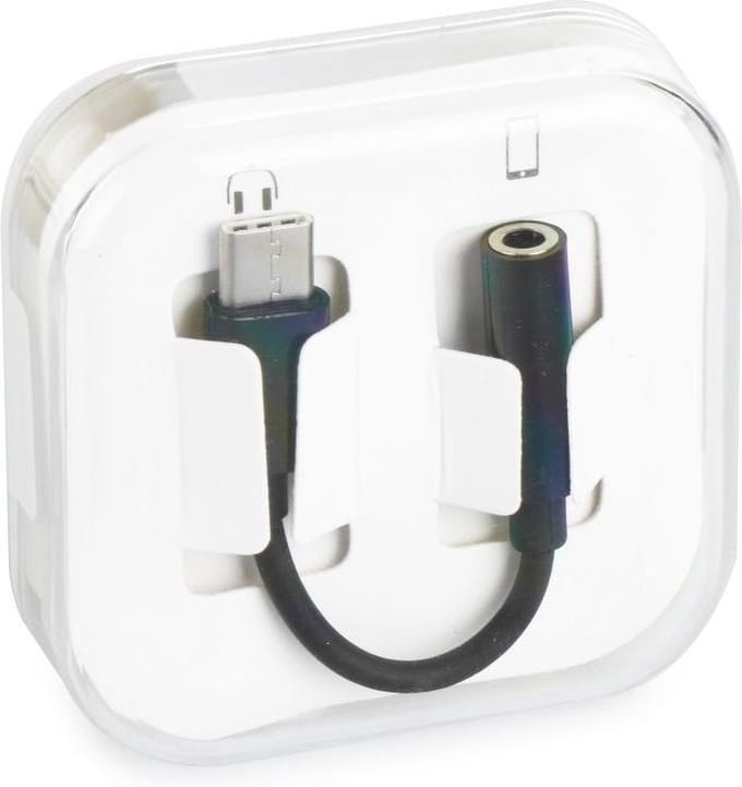 Type C naar audio (3.5mm)  kabel - zwart - BOX