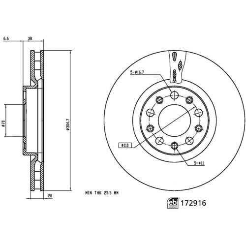 Remschijf FEBI BILSTEIN 172916
