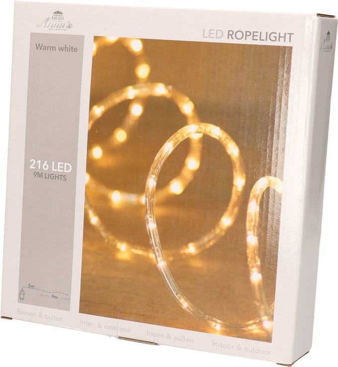 Anna's Collection Kerstverlichting - 216 lampjes - warm wit - 9 meter - lichtslang