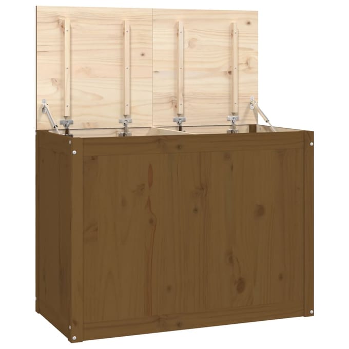 vidaXL - Wasmand - 88,5x44x66 - cm - massief - grenenhout - honingbruin