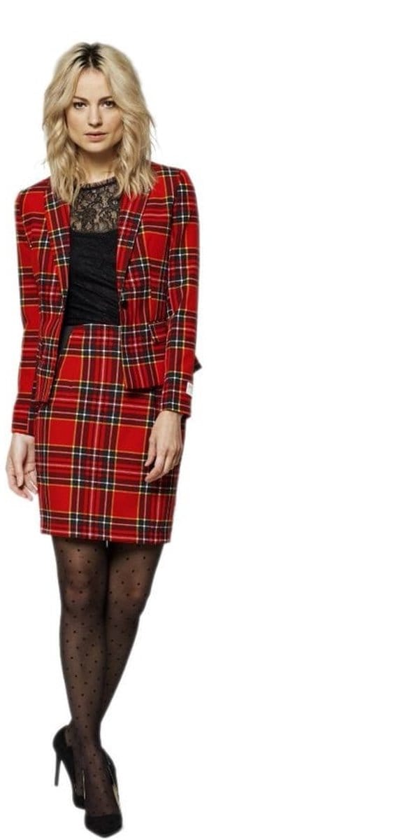 OppoSuits Lumberjackie - Vrouwen Kostuum - Rood - Kerst - Maat 44