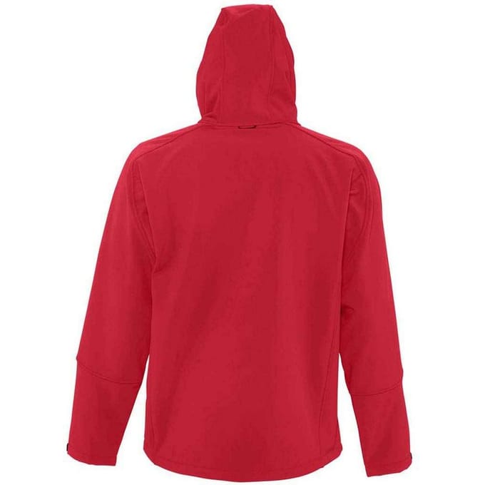 SOLS Heren Replay Soft Shell Jas met capuchon (Peperrood)