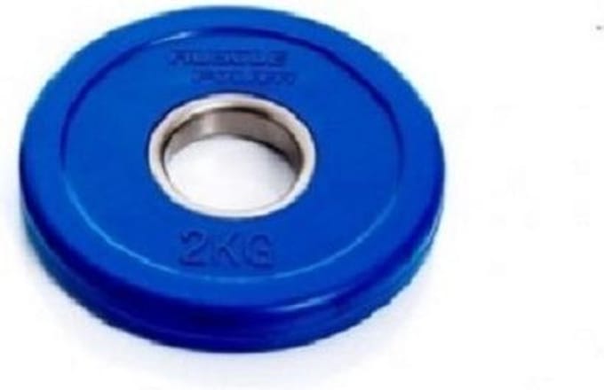 Muscle Power Fractional Olympic Bumper Plate - Halterschijf - 50 mm - 2 kg