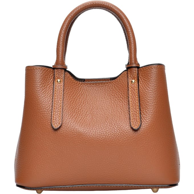 Anna Luchini Brown Rundleer Tas