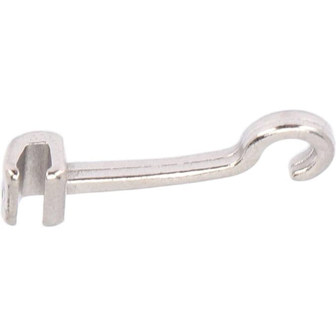 10 pièces Crochet Crimpable Orthodontique Gauche Forme Courbée Acier Inoxydable Accessoire de Crochet Crimpable Dentaire white