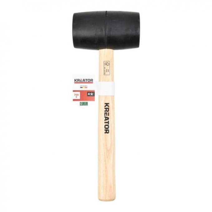 Kreator RUBBEREN HAMER 700G - HOUT - ZWART
