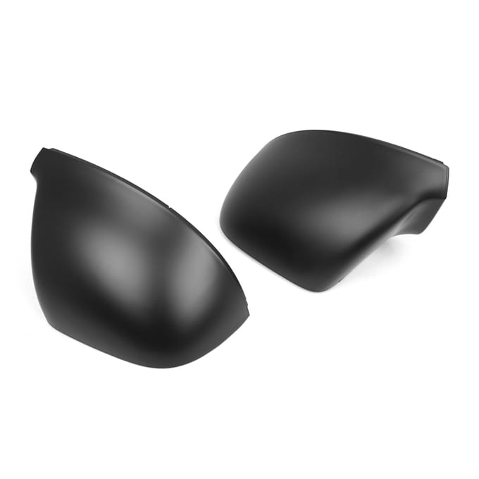 2 pièces Cache de rétroviseur Coque Remplacement pour VOLKSWAGEN TRANSPORTER T5T5.1T6 2010- Plus tard noire mate