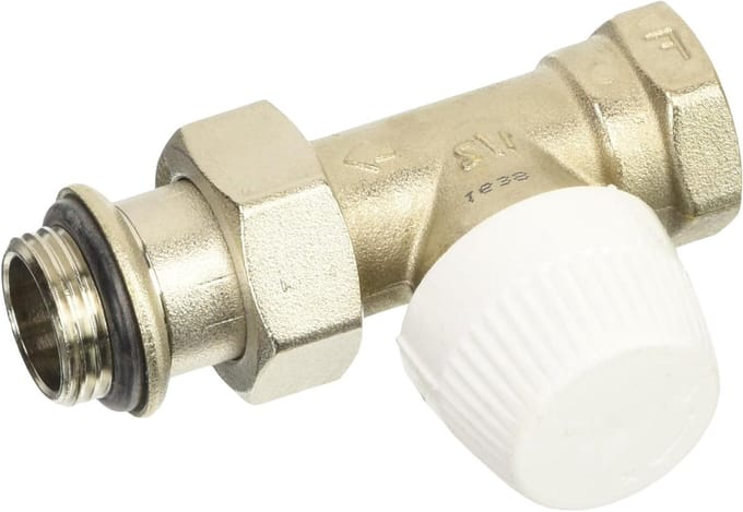 Radiatorventiel - Thermostatisch ventiel - Verwarming regelen - Rechte aansluiting - 1/2 inch - Chroom