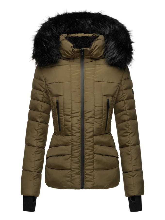 Navahoo Dames Winterjas Adele – Warm, Met Teddyvoering & Afneembare Bontkraag