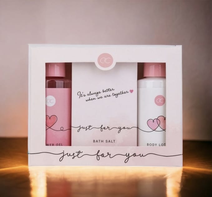 huidverzorging geschenk set rozen - vrouwen verjaardag - kerst - moederdag - leuk geschenk- valentijn