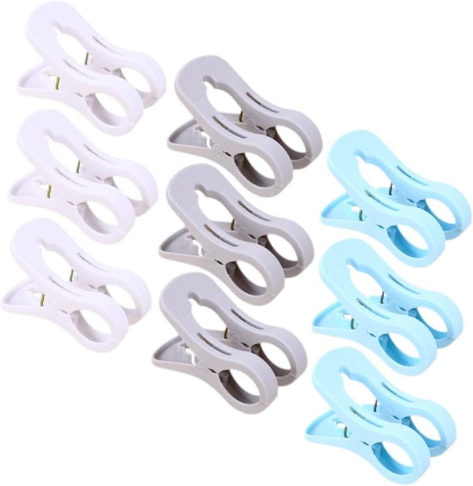 Wasknijpers Set - Kleding Clips - Kleding Drogen - Winddicht Ontwerp - 9 Stuks - Diverse Kleuren