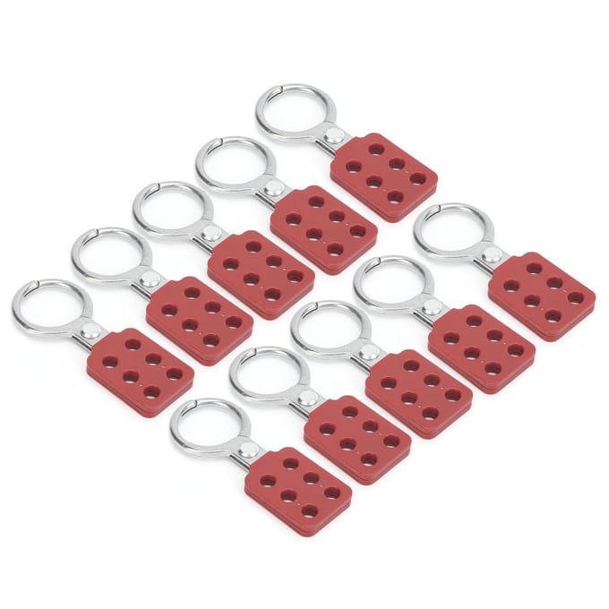 10 stuks Lockout Hasp 38mm1.5in 6 Gaten Aluminium Isolatie voor Brandbare Explosieve Plaatsen brown