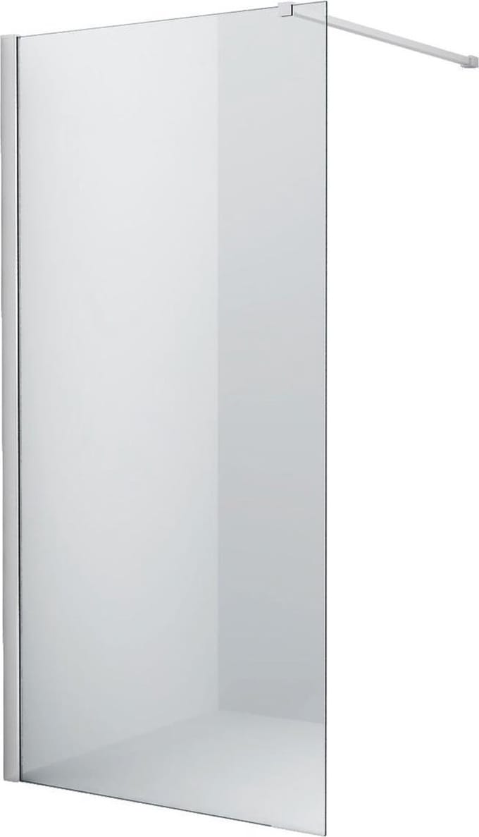 Diamond Line Nano - Inloopdouche / Douchewand - 80x200 - Chroom Profiel - Antikalk - Helder Glas - 8mm Veiligheidsglas
