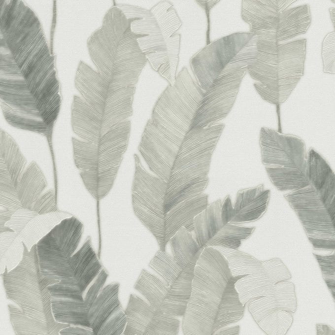 GROTE BLADEREN BEHANG | Botanisch - groen wit - A.S. Création Metropolitan Stories 3