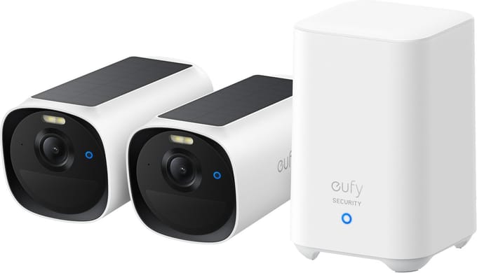 eufy E40 2-Pack & HomeBase 2 - 2K Cameraset met Zonnepaneel