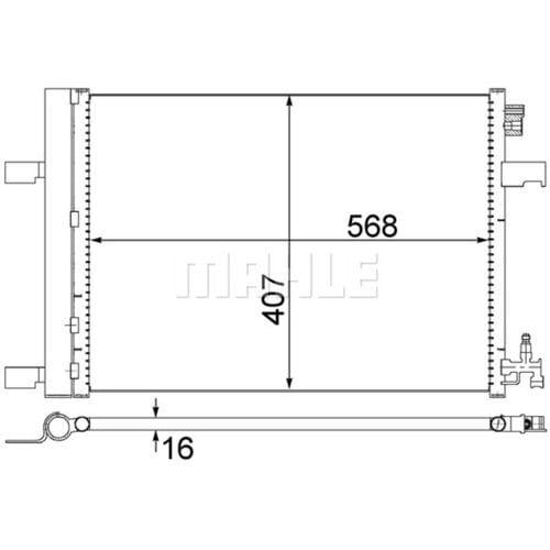 Condensator, airconditioner MAHLE AC 636 000S