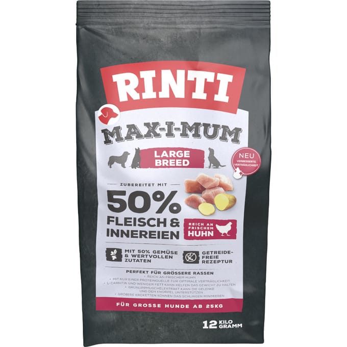 RINTI Max-I-Mum Large Breed Kip - Voordeelpakket: 2 x 12 kg