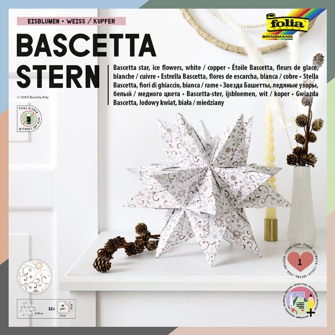 folia vouwblaadjes Bascetta-ster, lila / bedrukt