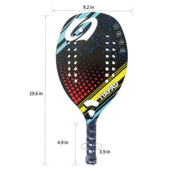 Strand Racket Koolstofvezel Materiaal Water Sticker Strand Tennis Rackets black