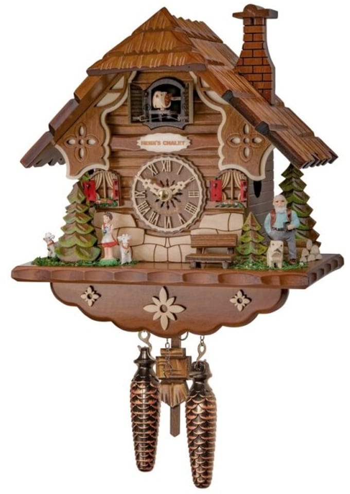 Engstler - 3613_Q - Koekoeksklok - Kwarts - Notenhout - 23 cm