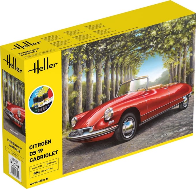 Heller Modelbouwpakket Militaire voertuigen - 56796 Citroen DS19 Cabriolet Auto - Starter Kit Plastic - 1:16 - Modelbouw