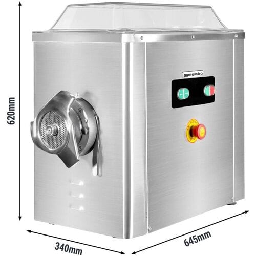 GGM Gastro Elektrischer Fleischwolf - Größe 32 - 600kg/h - 2,2 kW - 1400 U/min Zilver