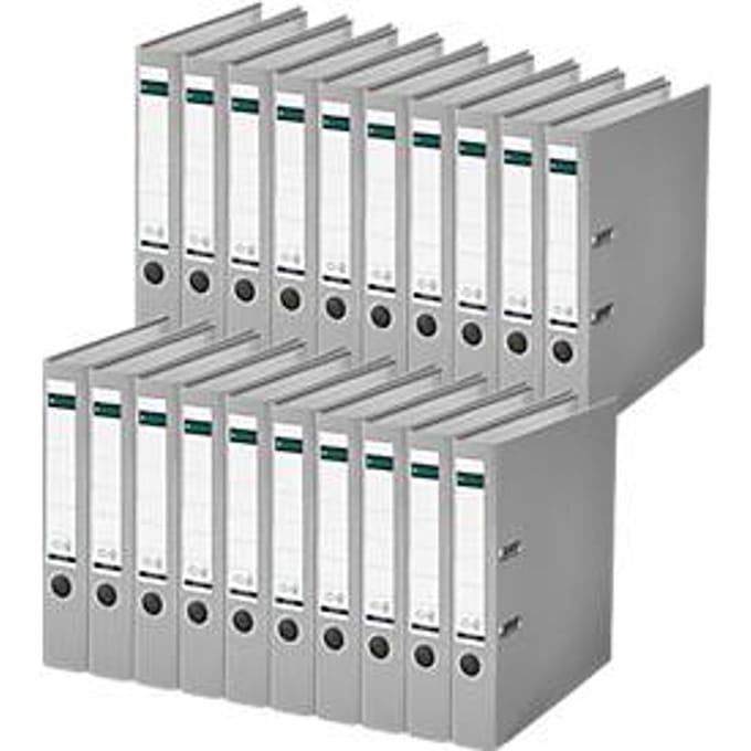 LEITZ® Map 1015, DIN A4, rugbreedte 52 mm, 20 stuks, grijs