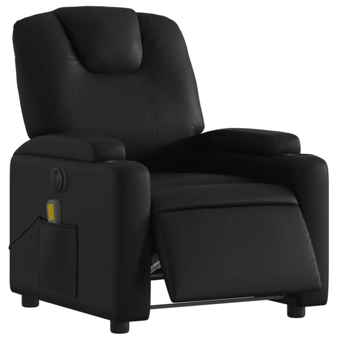 vidaXL - Massagestoel - verstelbaar - elektrisch - kunstleer - zwart