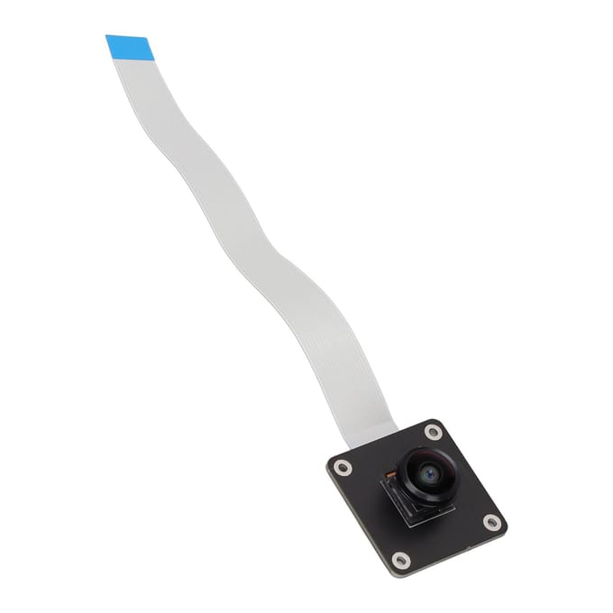 Waveshare Camera Module IMX378‑190 190 Graden Groothoek 12.3MP Fisheye Lens Camera Module voor RPi white