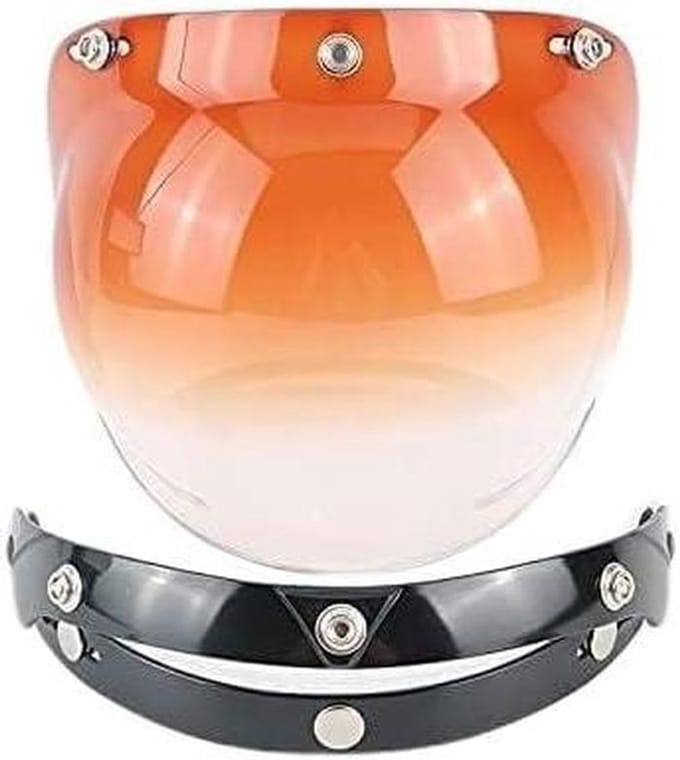 Motorhelm Windscherm - Helm Vizier - Bescherming Motor - 3 Snap Sluiting - 25 cm Lengte - Transparant