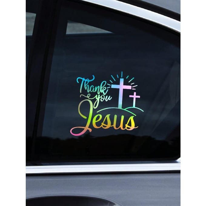 Slogan Grafische Autosticker one-size veelkleurig