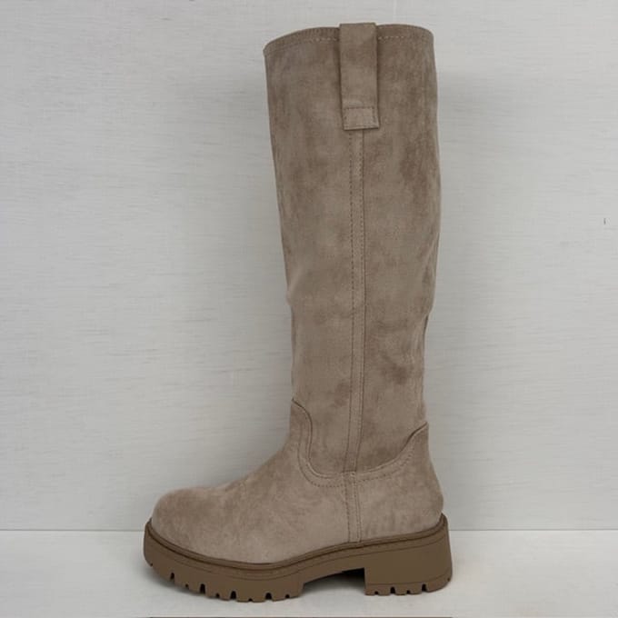 Hoge laarzen met stoere zool beige Beige / 36