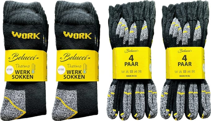 Belucci Thermo Werksokken 8 Paar Maat 47/50