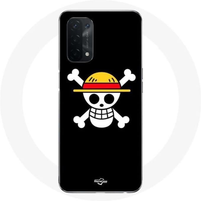 Coque - One Piece - Oppo A54 5G - Souple - Tête de Mort - Noir noir