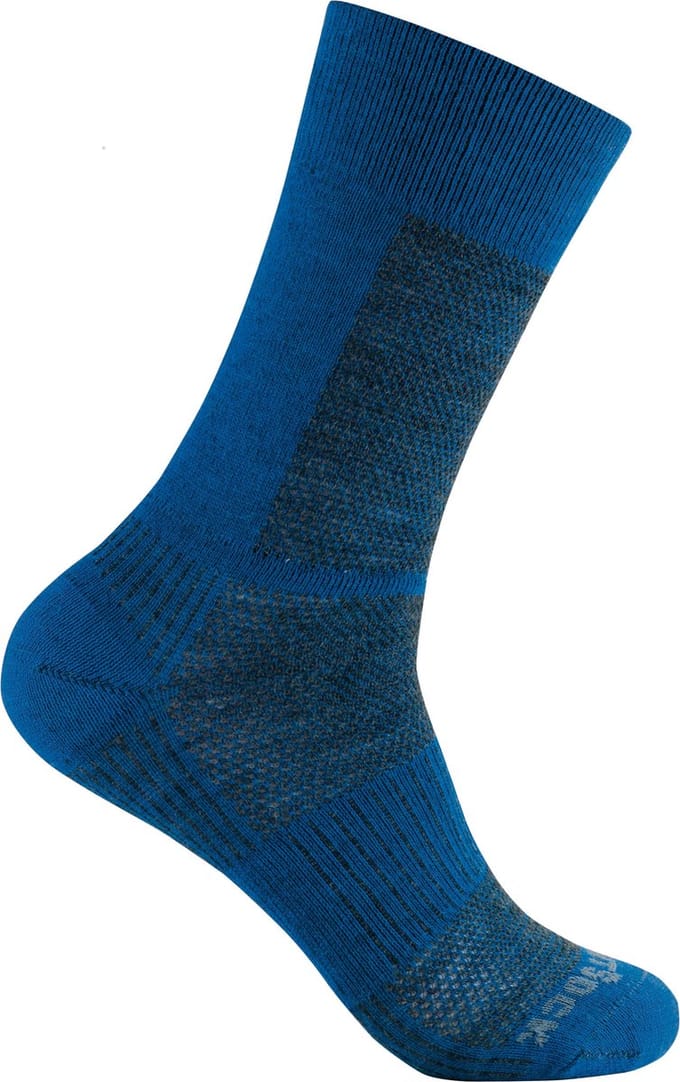 Wrightsock Coolmesh Merino Crew - Electric blue/Grijs - 45-49