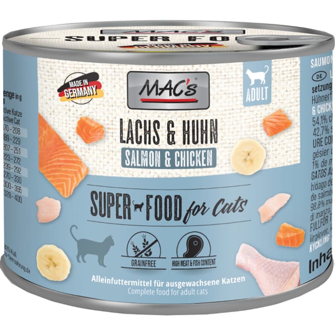 6x200g MAC´s Cat Zalm & Kip Kattenvoer
