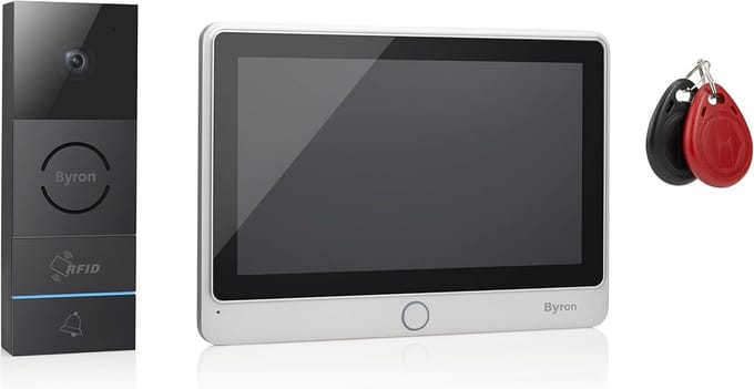 Video Deurbel - Intercom Systeem - Veilig Toegang - RFID Ontgrendeling - 7 Inch Touchscreen - Zilver/Zwart