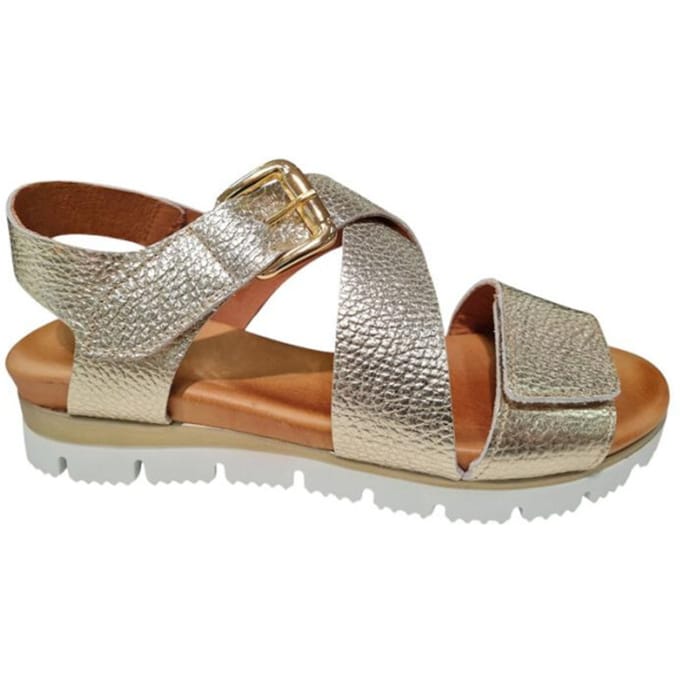 Aqa Leren Dames Sandalen - Goud - 37