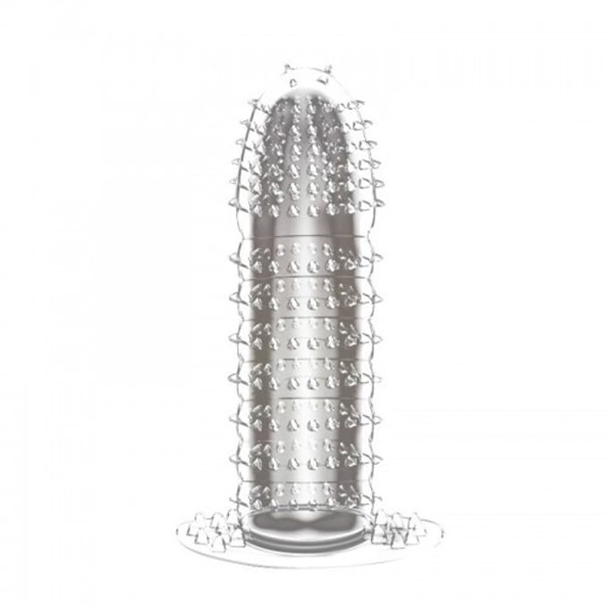 Nooitmeersaai - Penissleeve met bobbeltjes - Siliconen - Transparant - One-size