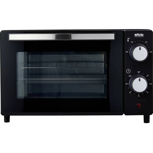 Silva MB 1000 Mini-oven Timerfunctie, Kijkvenster, Grillfunctie, Traploze temperatuurregeling 10 l