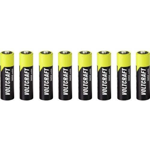 VOLTCRAFT Oplaadbare AA batterij (penlite) NiMH 2650 mAh 1.2 V Klaar voor gebruik 8 stuk(s)