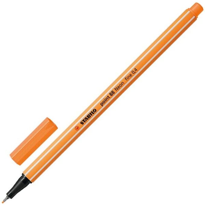 STABILO point 88 - Fineliner 0,4 mm Neon Oranje - per stuk