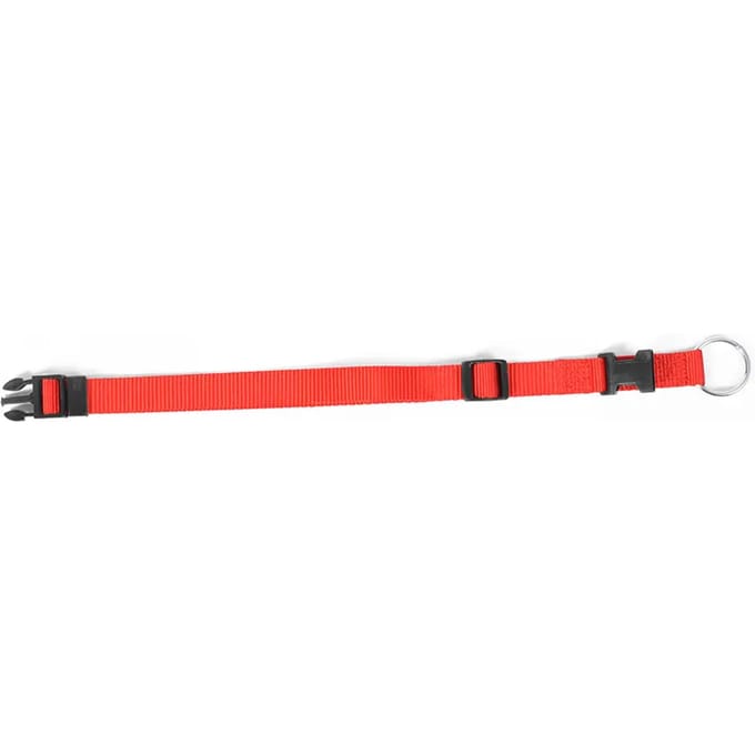 Duvo+ Nylon halsband verstelbaar Rood 40/65 cm - 25 mm