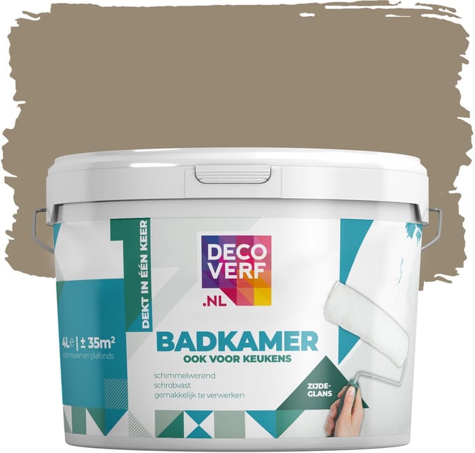 Decoverf badkamerverf latte machiatto, 4L