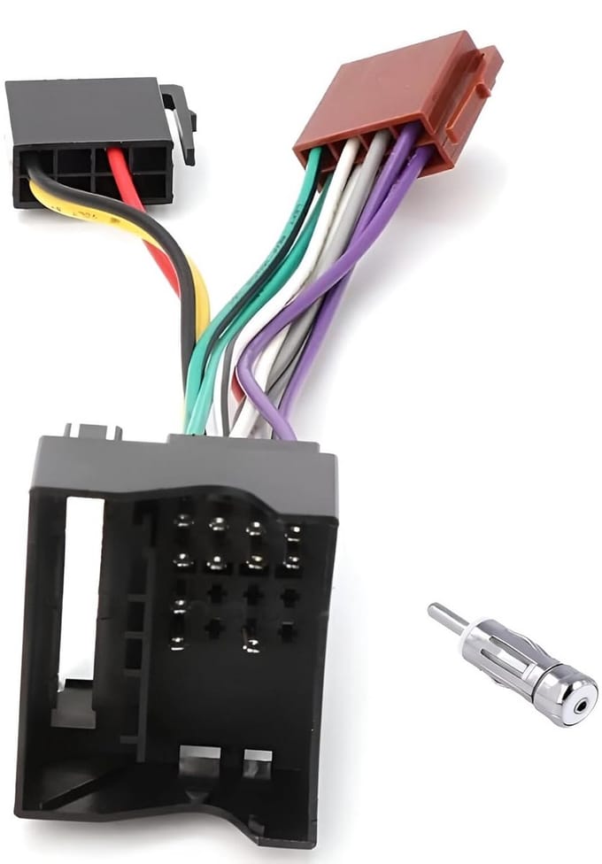 ISO Verbindingskabel voor Autoradio met Antenneadapter voor Ford Modellen