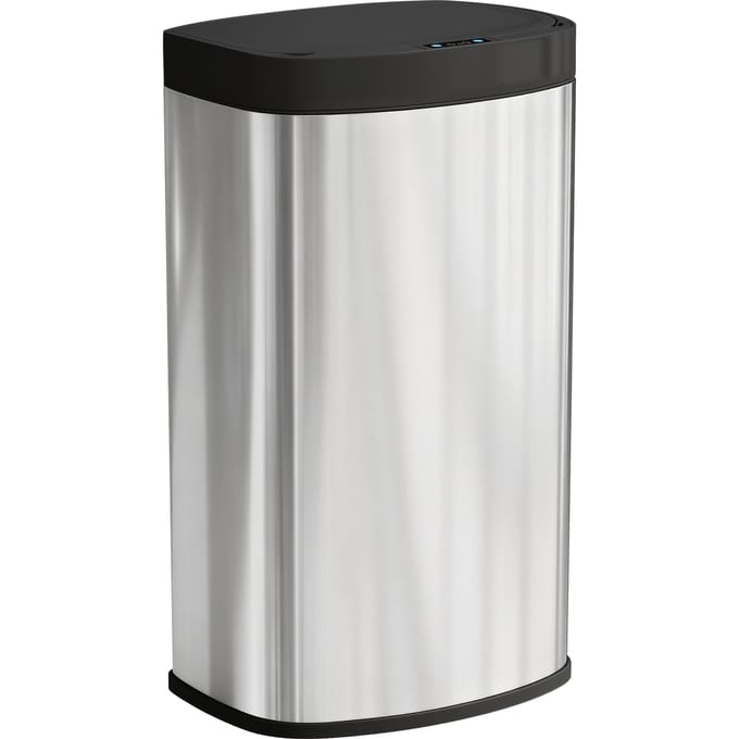HOMCOM automatische keukenafvalbak 55L, soepel sluitende deksel, aanraakloze bewegingssensor, laadbaar